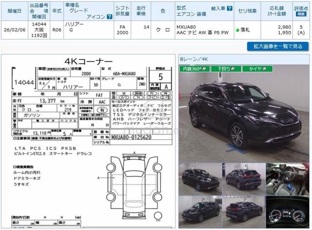 2024 Toyota Harrier 2.0 G Grade 5A 13k-km DIM BSM - 4