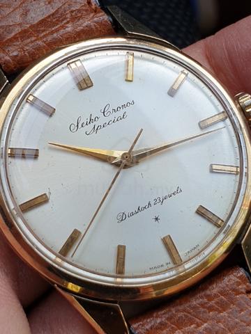 Seiko cromos Diashock 23 jewels 14kGF 時計 Seiko Cromos Special Diashock23Jewels GF