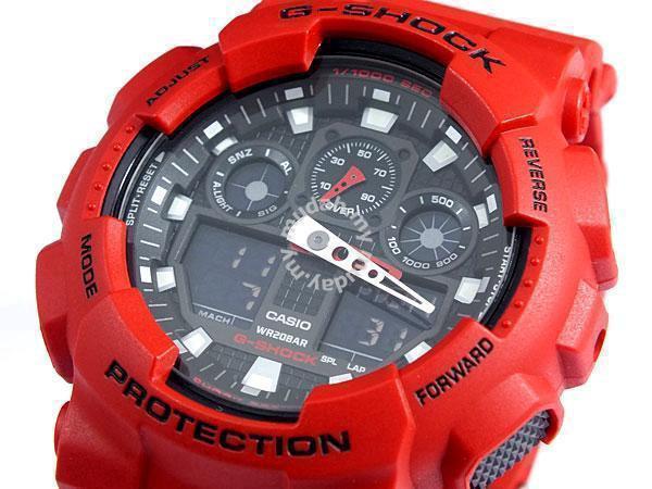 Watch Casio G SHOCK GA100 4 RED ORIGINAL Watches Fashion Accessories for sale in Seremban Negeri Sembilan