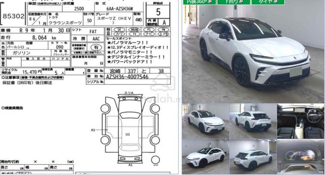 5A 8200 MILES UNREG 2024 Toyota CROWN 2.5 SPORT Z - 2