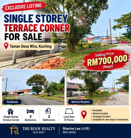 Single Storey Corner @ main road Desa Wira 1