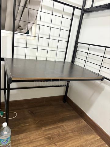 Loft Single Size Metal Bedframe with Study Table - photo 4 of 5