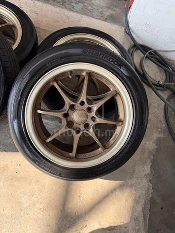Rim ce28 bronze 15 inch tayar hankook 80% - photo 3 of 6