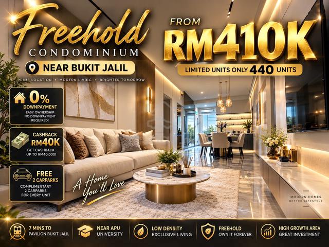 5 Mins to Bukit Jalil Pavilion 2 | Freehold | Low Density | 2 Carparks 1