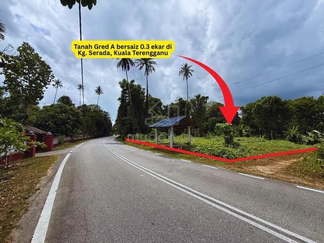 [GRED A]Tanah tepi jalan bersaiz 0.3 ekar di Kg. Serada, K.TRG 1