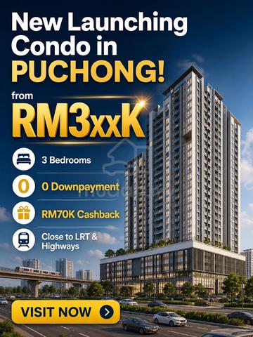 New Condominium In Puchong With Cash Back RM70,000 1