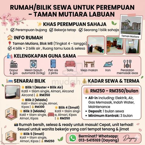 Bilik Sewa Perempuan Labuan 1