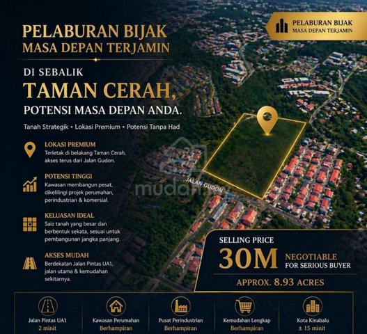 CL 999 Menggatal Land, beside Taman Cerah 1