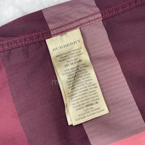 Burberry Maroon Red Checkered L/S Shirt - photo 5 of 5