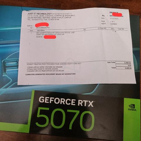 [NEW] Gigabyte RTX 5070 Eagle OC 12Gb DDR7 - photo 4 of 5
