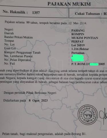Tanah Sawit untu dijual 1