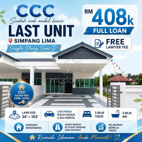 CCC_Full Loan_Last Unit_1 Storey Semi D - Parit Buntar Hospital Baru 1
