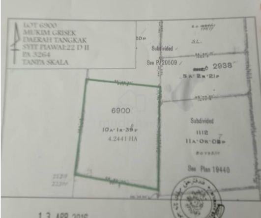 Tanah Pertanian 7.86 Ekar (Masih ada hasil sawit) @ Tangkak 1