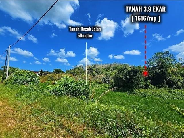 Tanah 3.9EKAR TEPI JALAN BESAR KG SUNGAI LEREK MUKIM CHALOK SETIU 1