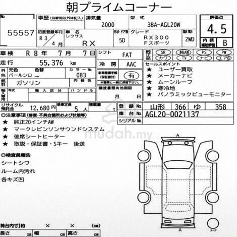 2021 Lexus RX300 F SPORT 2.0L (A) MARK LEVINSON - 2