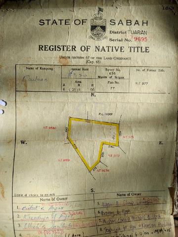 Tanah Untuk dijual Area Kg. Kauluan, Tamparuli  1
