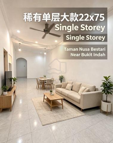 For Sales Nusa Bestari Single Storey Near Bukit Indah Sutera Tuas Area 1