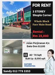 Bandar Dato Onn JB  @ 3 Storey Shoplot (Corner unit) 💢FOR RENT 1