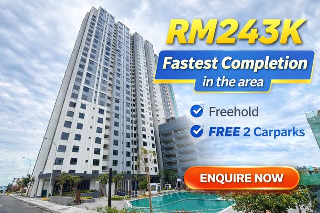 Subang 2R @ 2 carpark【7 min Airport & KD】Full Loan 0 D/P | Walk School 1