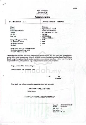 Tanah Untuk Dijual 1