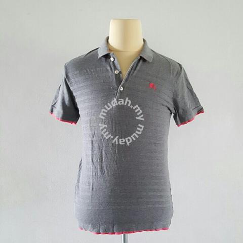 Burberry Slim Fit Grey/Pink Polo T-shirt - Clothes for sale in Johor Bahru,  Johor