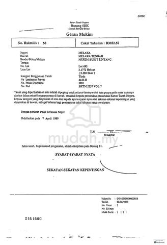 Freehold Non-Bumi Land (Lot 695) @ rm6.5 per sqft 4