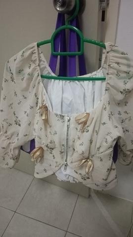 women's floral bow chiffon short sleeve puff - photo 2 of 3