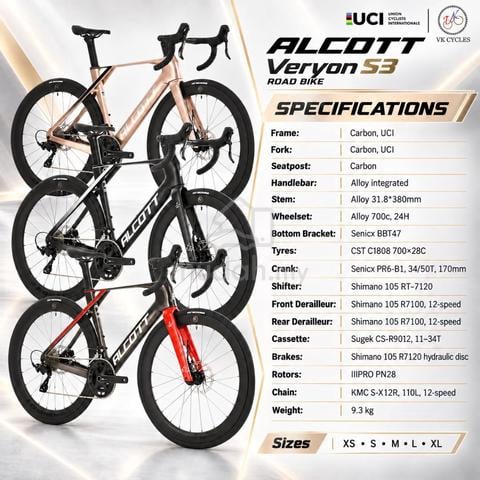 ALCOTT Veryon S3 Carbon Road Bike Mix Shimano 105 - photo 2 of 5