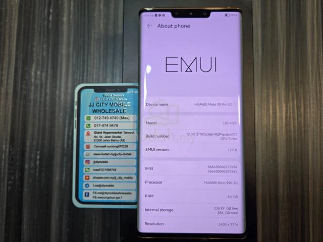 Huawei Mate 30 Pro 5G 8GB Ram 256GB Dual - Fullset - photo 4 of 6