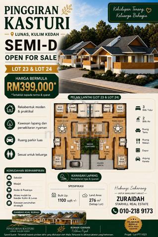 Last 2 units SEMID Lunas Tmn Pinggiran Kasturi Kedah 1