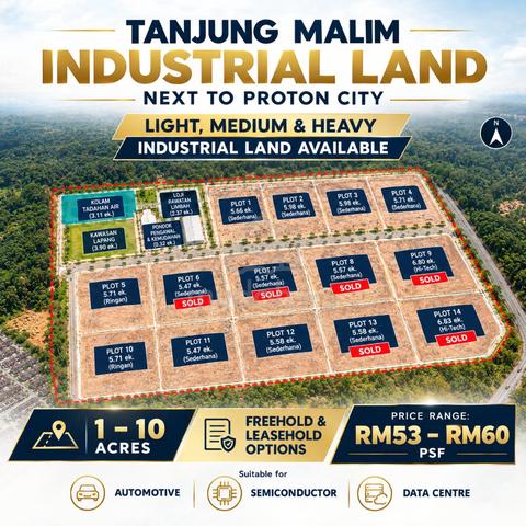 Tanjung Malim Industrial Light Medium Heavy Industrial Land Freehold 1