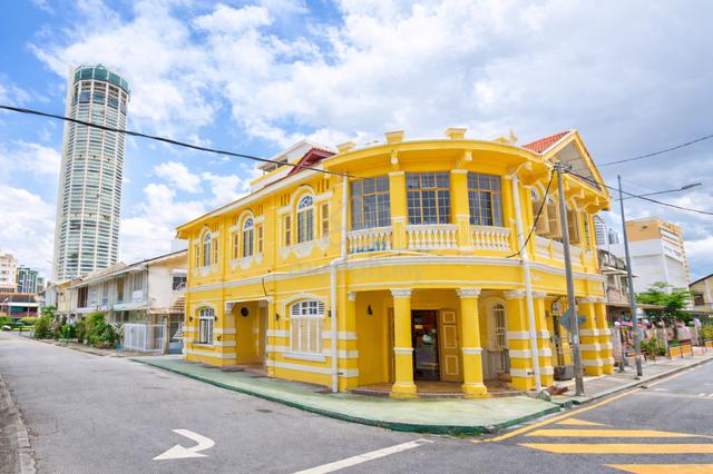 Corner 2 Storey Commercial Bungalow Georgetown Burma Macalister Road 1