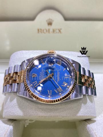 Rolex Datejust 36mm Vintage Blue 16013 Watches Fashion