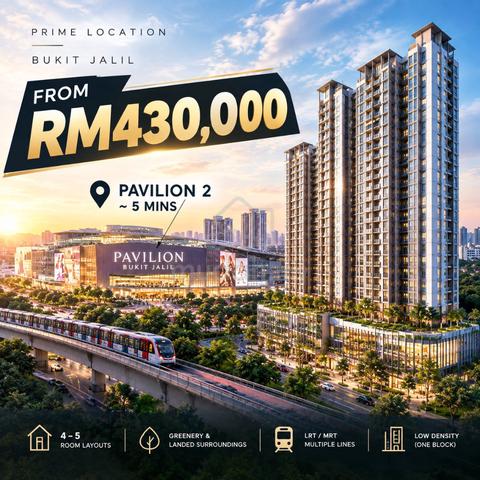 FREEHOLD Near Pavilion 2 ! Big Balcony Yard Link MRT TRX- 5R Full loan 1