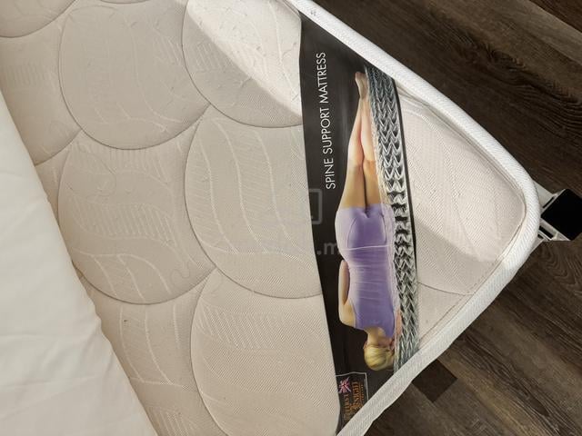 Queen Steel Bed Frame and Mattress - photo 3 of 3