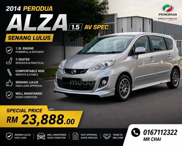 -2014 Perodua ALZA 1.5 ADVANCED MPV (A) FULL LOAN - 1