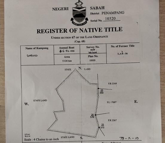 Tanah kebun sugud penampang 1