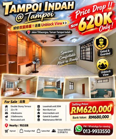 Tampoi /Tampoi indah /Gated & Guarded /Unblock view /For sale 1