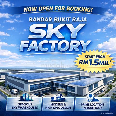 1.5 Storey Factory/Warehouse in Bandar Bukit Raja 1