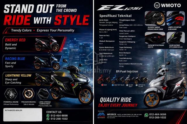 Wmoto EZ125I stock ready  full loan cash back - photo 9 of 10