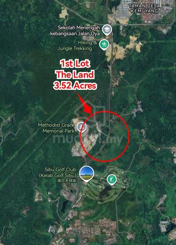 3.52 Acres Land (1st Lot) @ Jalan Kemuyang, Near Sibu Golf Club, Sibu 1