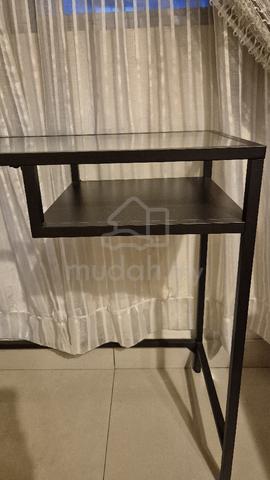 Modern Glass-Top Console Table with Storage Shelf - photo 3 of 4