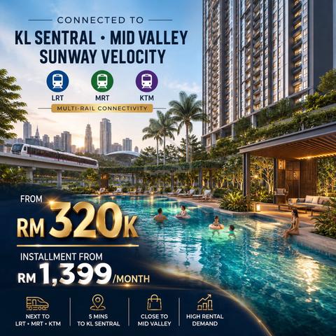 Arte Condo - TOD AIRBNB Condo ! MRT 3 LRT Link Midvalley - 2-3 R @ Dualkey | KLCC View 1