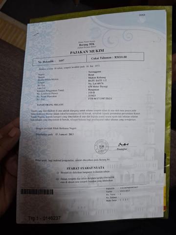 Tanah tepi pagar MRSM Besut 1