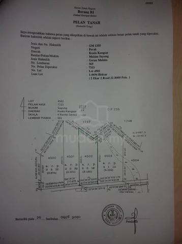 tanah di menora 1