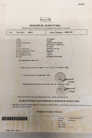 Tanah Untuk Dijual Di Dungun 1