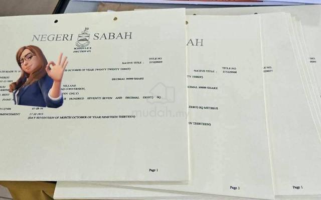 Tanah Geran Individu NT di Kg Hungab, Penampang dekat ITCC 1