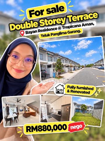 For Sale Bayan Residence @ Tropicana Aman Telok Panglima Garang, Sel 1