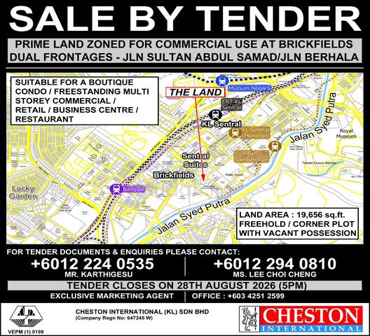 Brickfileds-KL Sentral-Jln Sultan Abd Samad, KL City, Commercial Land 1