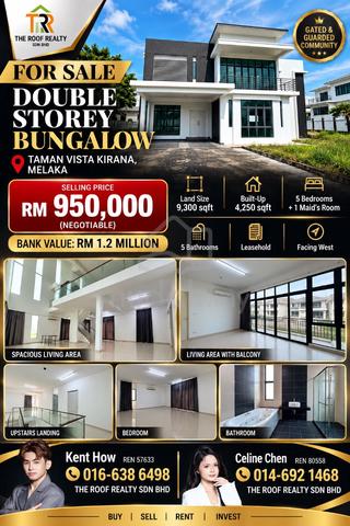 Below Value Nice 2 Storey Bungalow Vista Kirana Bare Ayer Keroh 1